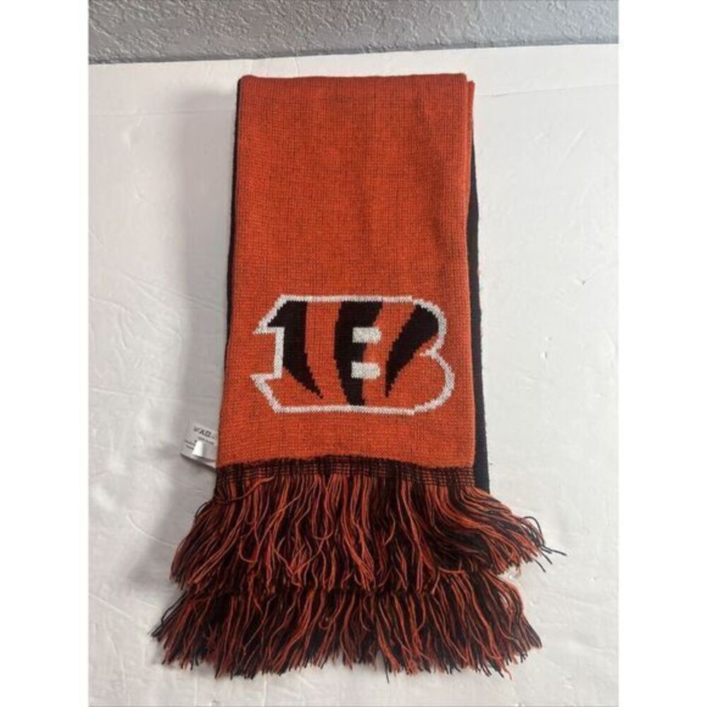 Cincinnati Bengals Football NFL Full Color Logo Scarf Officially Licensed - Picture 4 of 4